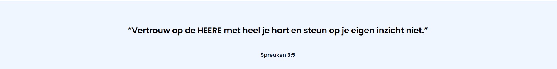 vertrouw op de HEERE